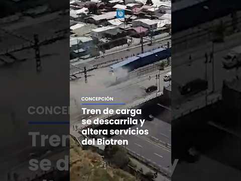 Tren de carga se descarrila t altera servicios del Biotren en Concepción