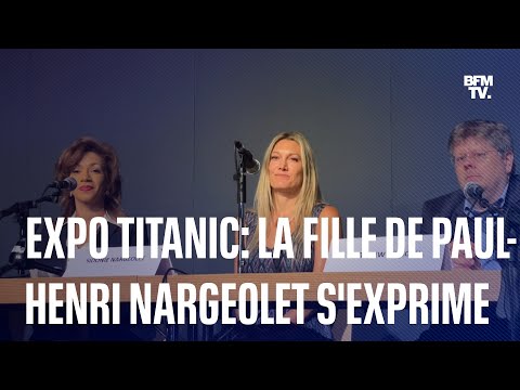 La fille de Paul-Henri Nargeolet s'exprime lors de l'ouverture de l'exposition Titanic à Paris