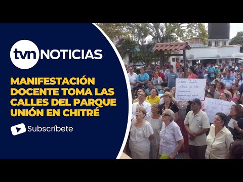 Docentes se manifestaron en el Parque Unión de Chitré
