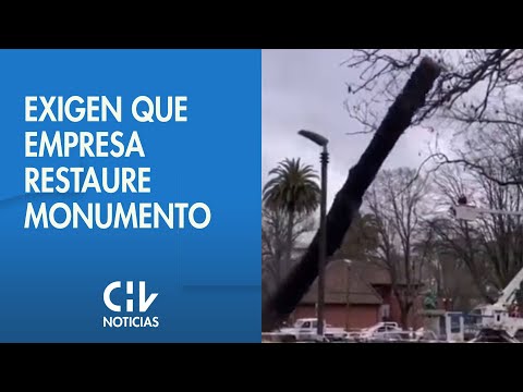 Por error destruyeron monumento en Parque Ecuador de Concepción: Piden a empresa que lo restaure