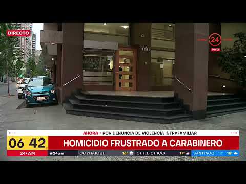 Homicidio frustrado a carabinero en Santiago  | 24 Horas TVN Chile