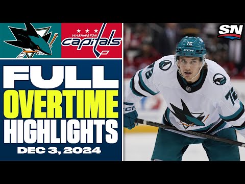 San Jose Sharks at Washington Capitals | FULL Overtime Highlights - December 3, 2024