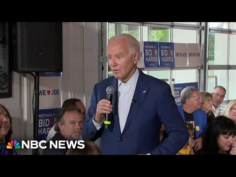 Biden campaigns in battleground Michigan, trying to turn tide