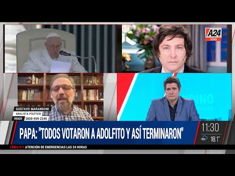 El Papa trató de Adolfito a Javier Milei