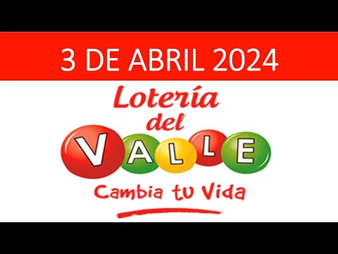 LOTERIA del VALLE del Miercoles 3 de Abril 2024 #loteriadelvalle [resultados de las loterias de hoy]