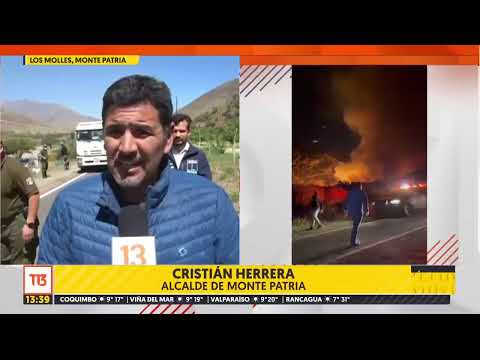 Incendio forestal en Monte Patria: Al menos 20 casas quemadas