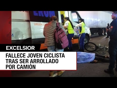 CDMX: Fallece joven ciclista tras ser arrollado por un camión