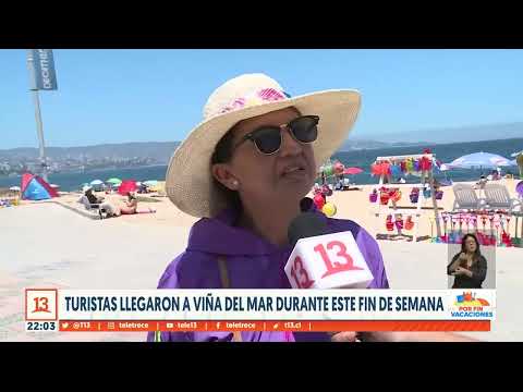 Turistas llegaron a Viña del Mar durante este fin de semana