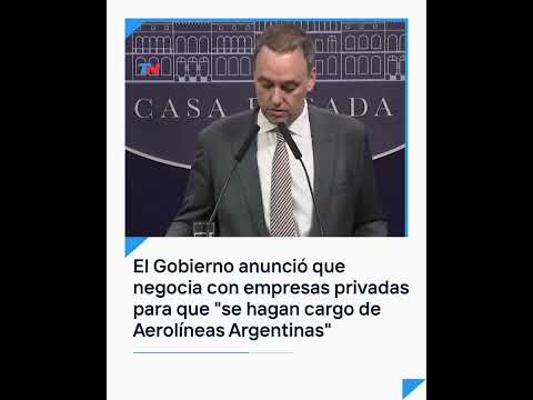 El Gobierno negocia con empresas privadas para que se hagan cargo de Aerolíneas Argentinas