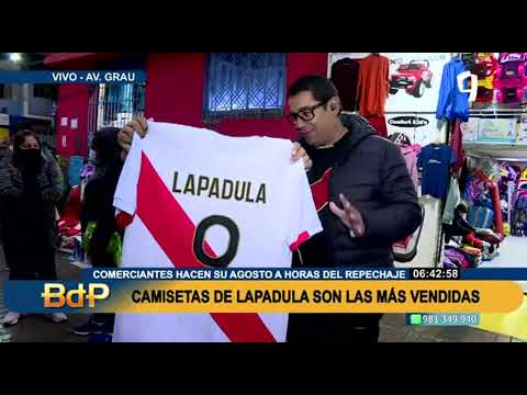 Fiebre por la Bicolor: Camisetas de Lapadula son las más vendidas a pocas horas del repechaje