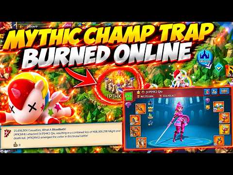 Lords Mobile - MYTHIC Champ Trap Gets BURNED! Took a 15M Hit While Online