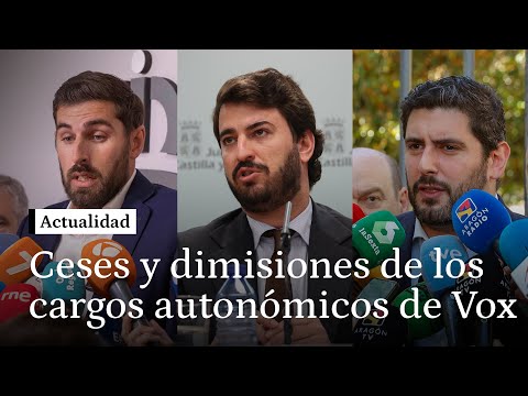 Seis ceses y varias dimisiones: así han sido las rupturas de Vox y PP en las comunidades autónomas