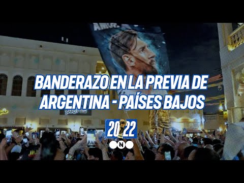 BANDERAZO en la PREVIA de ARGENTINA - PAÍSES BAJOS - Telefe Noticias