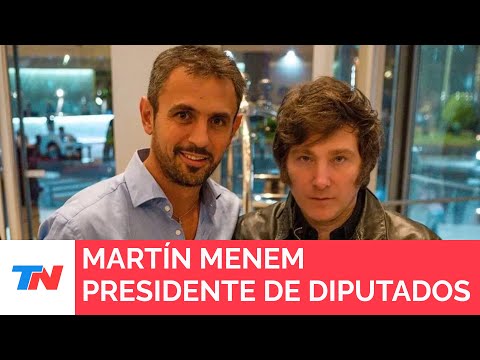 Javier Milei confirmó que Martín Menem es el elegido para presidir la Cámara de Diputados