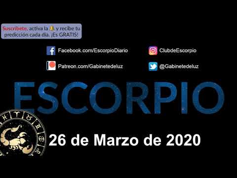 Horóscopo Diario - Escorpio - 26 de Marzo de 2020