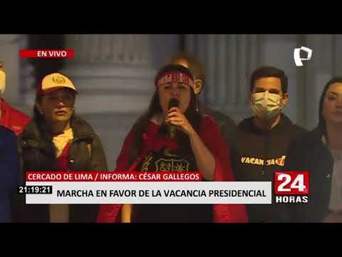 Marcha “Vacancia Ya”: ciudadanos marchan a favor de la salida de Pedro Castillo