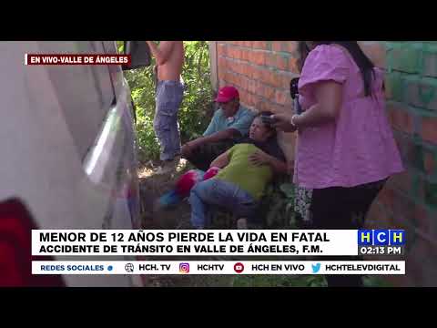 ¡Terrible! un niño de 12 añitos pierde la vida en fatal accidente vial en Valle de Ángeles, FM