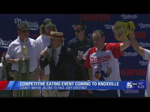 Bologna eating contest pits Knox County mayor against the legendary Joey Chestnut