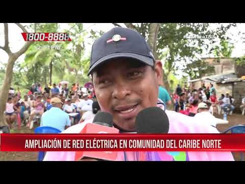 Ampliación en red eléctrica en comunidad del Caribe Norte de Nicaragua