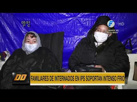 Familiares de internados en IPS soportan intenso frío
