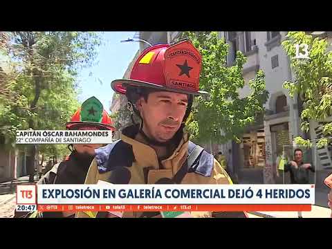Explosión en galería comercial dejó 4 heridos en Santiago Centro