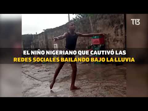 El niño nigeriano que cautivó las redes sociales bailando bajo la lluvia