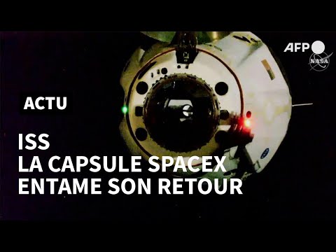 La capsule SpaceX quitte l'ISS pour revenir sur Terre | AFP