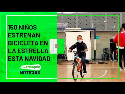150 niños estrenan bicicleta en la Estrella esta Navidad - Teleantioquia Noticias
