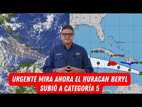 URGENTE MIRA AHORA EL HURACAN BERYL SUBIÓ A CATEGORÍA 5