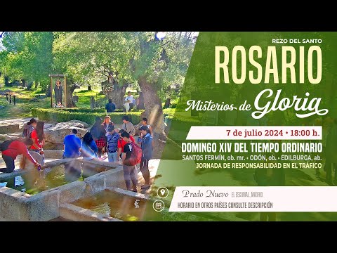 SANTO ROSARIO MEDITADO de hoy Domingo (Misterios Gloriosos) en DIRECTO desde PRADO NUEVO a las 18 h.