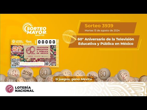 SORTEO MAYOR No. 3939: Celebrando el 60 Aniversario de la Televisión Educativa y Publicó en México