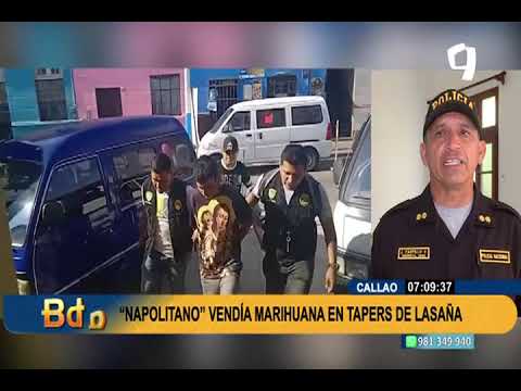 Callao: capturan a 'Napolitano', sujeto que vendía marihuana en táperes de lasaña