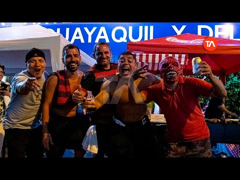 Cientos de hinchas brasileños disfrutaron de la final de la Libertadores en Guayaquil
