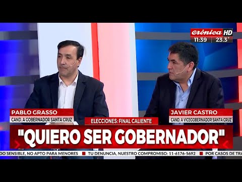 Pablo Grasso, en Crónica HD: Quiero ser gobernador de Santa Cruz