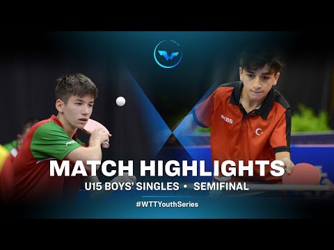 Table Tennis 🥍 David Szantosi vs Ugurcan Dursun | WTT Youth Star Contender Lisbon | U15 | BS | SF