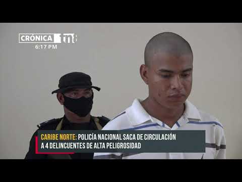 Policía Nacional saca de las calles a 4 delincuentes de Waspam - Nicaragua