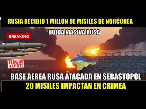 ATAQUE MASIVO! Ucrania DESTRUYE base arera rusa en CRIMEA con mas de 20 misiles en Belbek