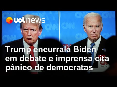 Trump encurrala Biden em debate tenso nos Estados Unidos; imprensa cita pânico de democratas