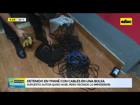 Detenido en Ypané con cables en una bolsa