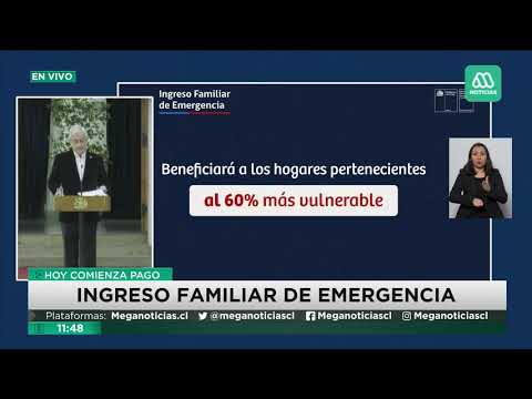 Chile | Ingreso Familiar de Emergencia: Piñera anuncia pago anticipado a 499 mil hogares del país