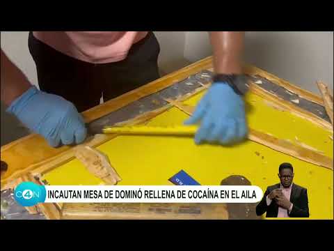 Incautan mesa de dominó rellena de cocaína en la AILA