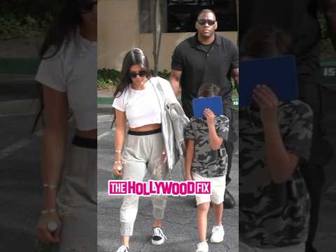 Kourtney Kardashian Gets Help For Mason Disick At His Weekly Doctor's Appointment In Los Angeles, CA