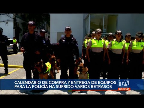 El calendario para la entrega de equipos para la Policía sigue retrasado en Ecuador