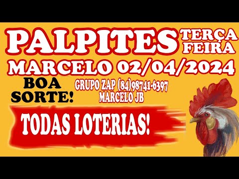 PALPITE DO MARCELO JB RJTERÇA-FEIRA 02/04/2024