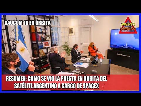 RESUMEN: ASÍ SE VIO LA PUESTA EN ÓRBITA DEL SATELITE ARGENTINO SAOCOM 1B POR SPACEX (INVAP - CONAE)