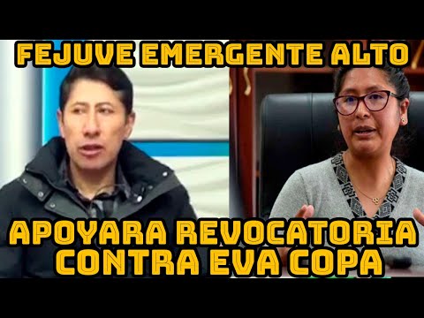 ANALISIS DE LA GESTIÓN DE EVA COPA POR PABLO DAZA PRESIDENTE FEJUVE EMERGENTE DEL ALTO..