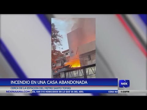 Incendio en una casa abandonada cerca de la estacio?n del metro Santo Toma?s