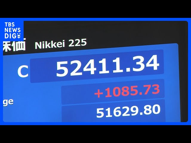 Image of Nikkei Closes at Record High, Surpassing 52,000 Yen for the First Time