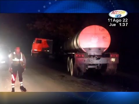 Camión cisterna se estrelló en Santa Rita