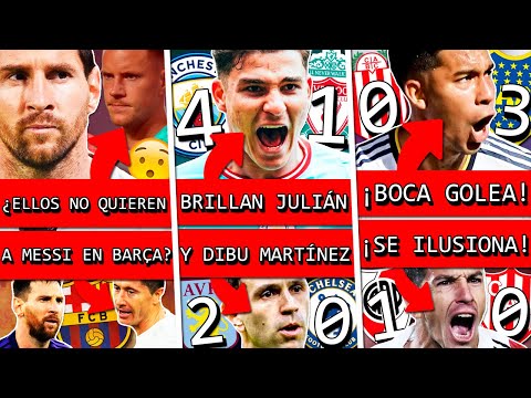 Estos JUGADORES no QUIEREN a MESSI en BARÇA?+ JULIÁN brilla en CITY+ BOCA goleo BARRACAS+ RIVER gana